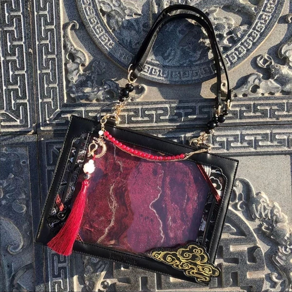 National Style Cartoon Dragon Flying In The Crossbody Bags