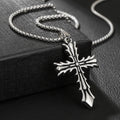 Men's Flame Vintage Cross Hip Hop Sweater Jewelry Set