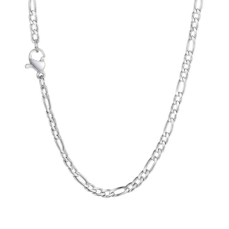 Figaro Chain Necklace Stainless Steel Link Gold Color Choker Necklace Layered Women Girls 14"  18" 20" 24"