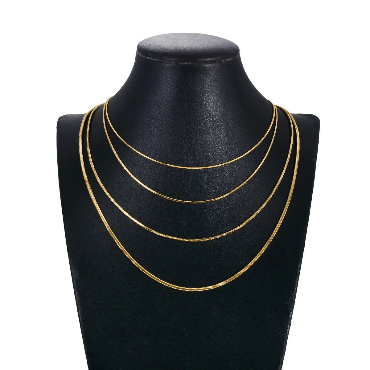 Stainless Steel Square Snake Chain Necklace | Unisex Waterproof Choker